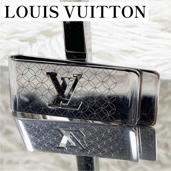 Louis Vuitton Metallic Silver Money Clip